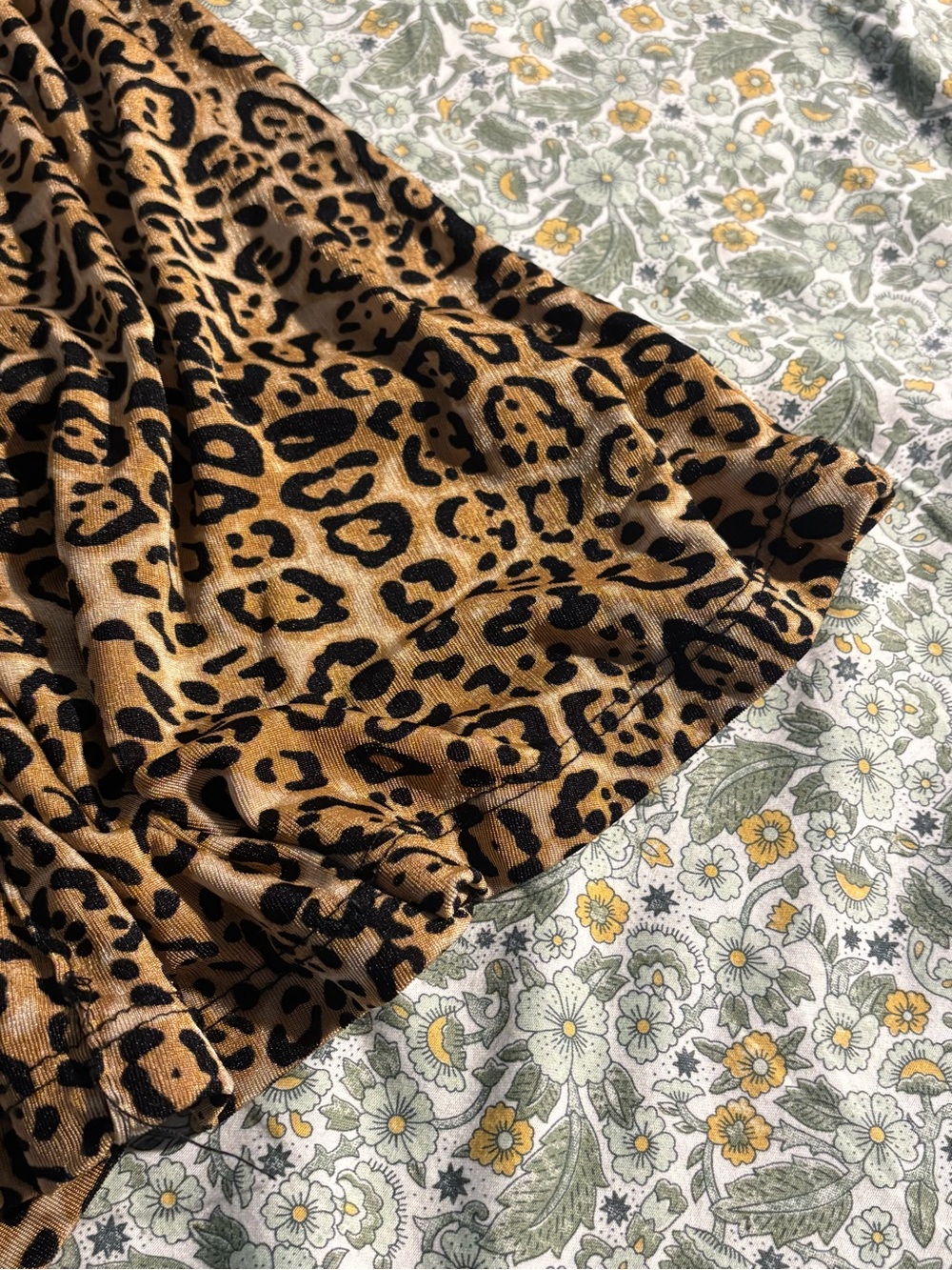 Jaclyn Smith Leopard-Print Skirt in Tan and Black